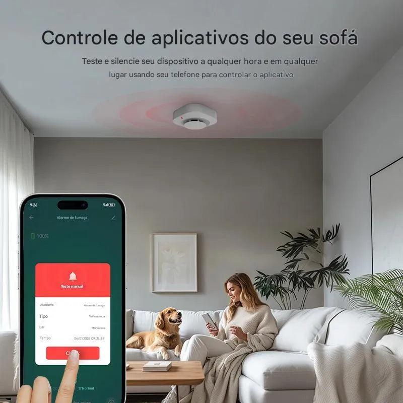 Detector de Fumaça Inteligente Zigbee - Safe ProtecX