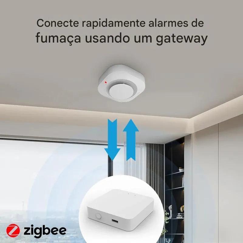 Detector de Fumaça Inteligente Zigbee - Safe ProtecX